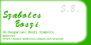 szabolcs boszi business card